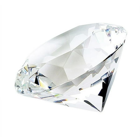 Optical Crystal Diamond Paperweight - Heim Concept Diamond Shaped Paperweight