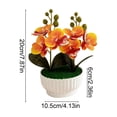 thumbnail image 3 of Orquídeas artificiales en maceta, Phalaenopsis artificiales con maceta de cerámica | Flores artificiales realistas con pétalos de silicona | No requieren mantenimiento, 3 of 6