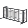 thumbnail image 5 of Pefilos 38"-71" Adjustable Wood Pet Gate for Dogs, Indoor Freestanding Dog Fence for Doorways, Stairs, Gray, 5 of 9