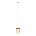 thumbnail image 3 of Lalia Home 9.25" Studio Loft 1-Light Adjustable Hanging Clear Glass Pendant Fixture, Rose Gold, 3 of 8