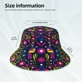 thumbnail image 4 of Daiia Colorful Mexican Pattern Bucket Hat - Trendy Cotton Sun Hat for Beach, Golf, Fishing - Fun Outdoor Vacation Boonie for Men and Women, 4 of 9