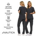 thumbnail image 3 of Conjunto de pijama quirúrgico Nautica para mujer, transpirable y elástico, con 9 bolsillos, 3 of 7