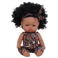 thumbnail image 3 of Baby Cute Curly Hair Sport Boys Black Baby Toy Doll Kids Gift Hooded With Cloth, 3 of 3