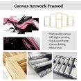 thumbnail image 5 of ZHONGYUTONG Pink Black White Abstract Wall Art Large 5 Pieces Wall Decor Canvas Prints Modern Living Room Bedroom Office Home Decor Framed (8x14inx2pcs 8x18inx2pcs 8x22inx1pcs), 5 of 5