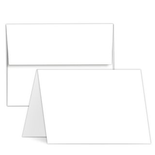 Hamilco Cream White Cardstock Thick Paper Blank Place Tent Folded A2 Cards  - Greeting Invitations Stationary - 4 1/4 x 5 1/2