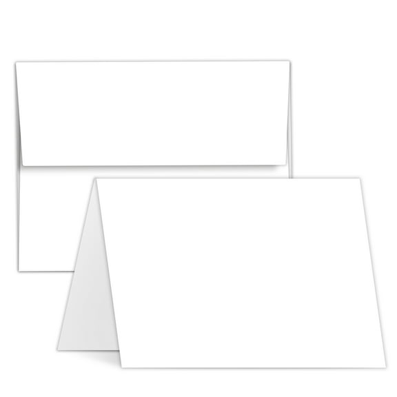 Greeting Cards Set – 4.5" x 6" Blank White Cardstock and Envelopes | Perfect for Business, Invitations, Bridal Shower, Birthday, Invitations, Weddings – Bulk Set of 40 Cards and 40 Envelopes