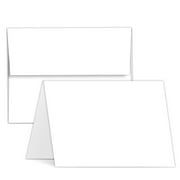 Greeting Cards Set - 5x7 Blank White Cardstock and Envelopes | Perfect Card Stock for Invitations, Bridal Shower, Birthday, Gift, Invitation Letter, Weddings | 65lb Cover - Set of 50