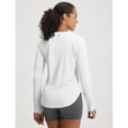 thumbnail image 3 of baleaf Women's Long Sleeve Sun Shirts UPF50+ UV Protection Rash Guard Lightweight Quick Dry V Neck Workout Hiking Tops White M, 3 of 7