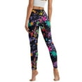 thumbnail image 2 of Renewold Colorful Splash Print Yoga Pants for Women with Pockets Full Length Workout Leggings High Waisted Tummy Control Lounge Pants Activewear Fashion Womens Leggings, XL, 2 of 8