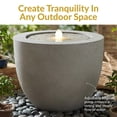 thumbnail image 2 of Sunnydaze Textured Oval Gray Outdoor Bubble Fountain, LED Light, 2 of 12