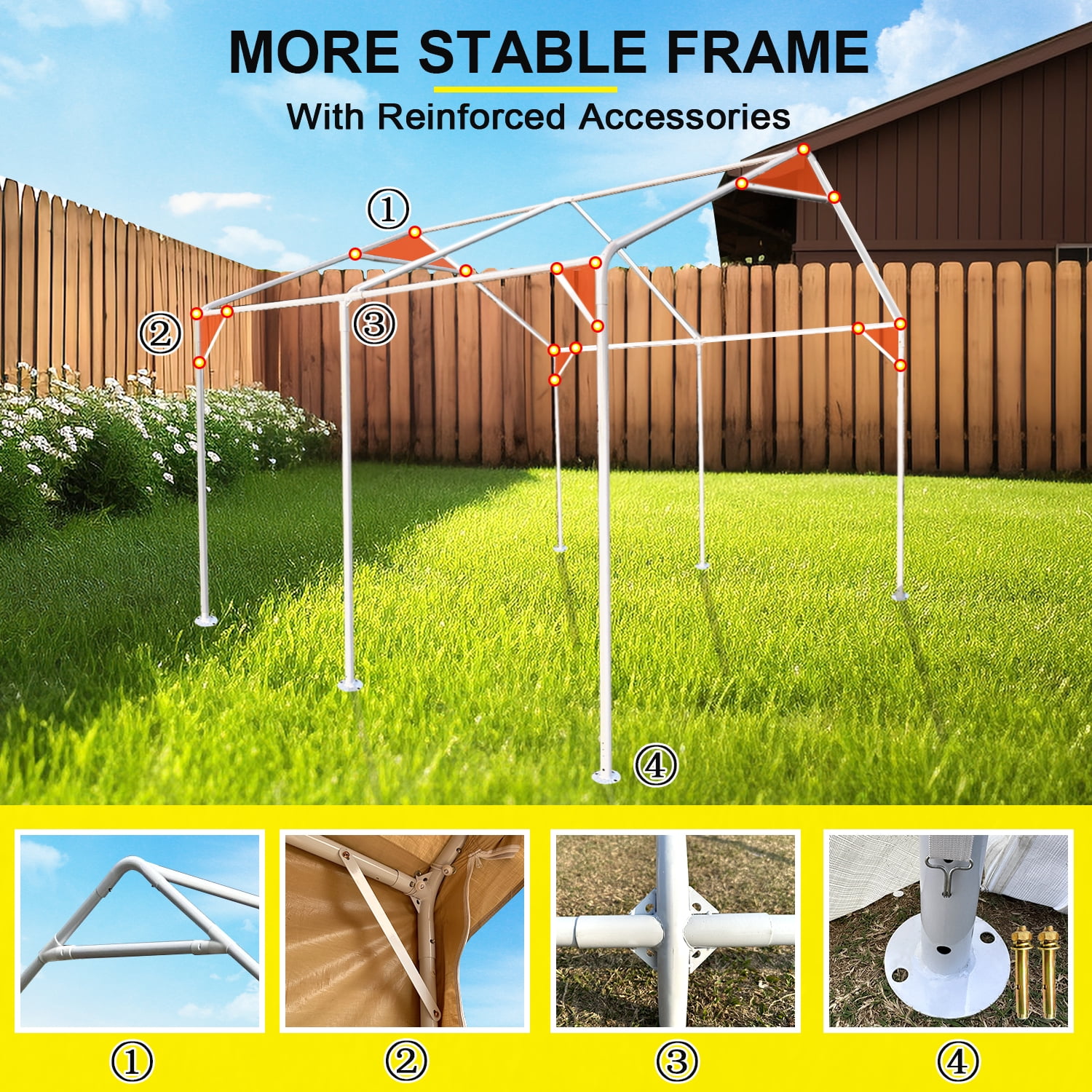 Rainproof Portable Paint Booth 10X10X9FT Spray Booth with 4pcs Mesh Windows & Floor for Painting Auto Parts, Furnitures and Other Items (Beige)