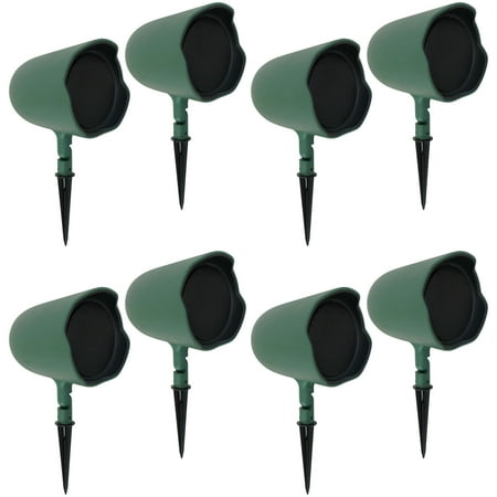 8 JBL GSF6-GN 6.5" Landscape Ground Stake/Wall Mount 70v Commercial Speakers+Amp
