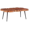 thumbnail image 5 of Linon Callan Live Edge Large Wood and Iron Coffee Table in Brown, 5 of 14