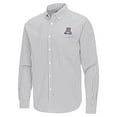 thumbnail image 2 of Men's Antigua Gray Arizona Wildcats Ellis Woven Tri-Blend Long Sleeve Button-Down Shirt, 2 of 3