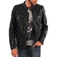 thumbnail image 2 of New Men's Genuine Lambskin Leather Jacket Black Motorcycle Biker Jacket A827, 2 of 4