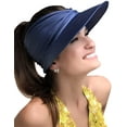 thumbnail image 6 of 2 Packs Womens Sun Visor Hat Wide Brim Summer UPF 50+ UV Protection Beach Sport Cap, 6 of 6