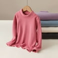 thumbnail image 3 of LIaqionyy Toddler Girls Boys Mock Neck T Shirt Basic Solid Color Turtleneck Shirts Kid Long Sleeve Pullover Blouse Top, 3 of 7