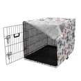 thumbnail image 3 of Farm Animal Dog Crate Cover, Repetitive Pattern of Cartoon Pigs, Easy to Use Pet Kennel Cover Small Dogs Puppies Kittens, 7 Sizes, Blue Grey Blush, by Ambesonne, 3 of 6