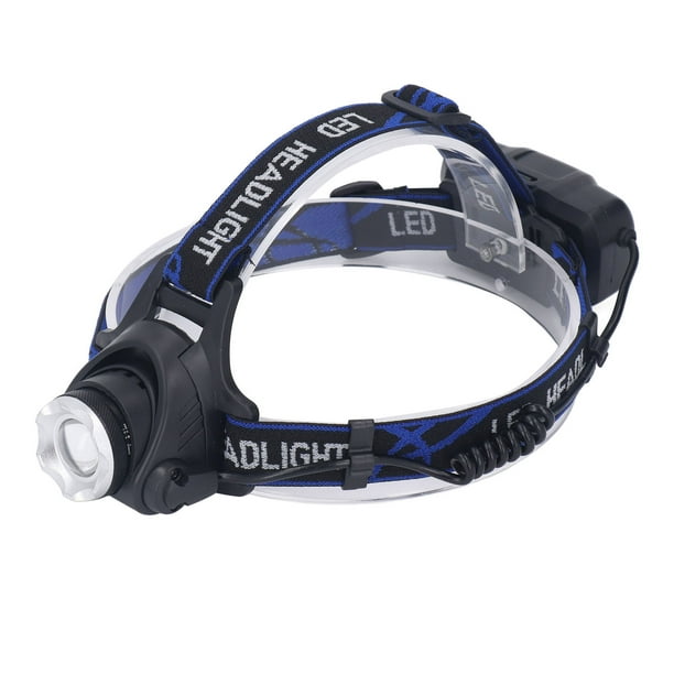 Lámpara De Cabeza, Lámpara De Cabeza LED ABS De aleación De Aluminio De Amplia Aplicación Ajustable, Superbrillante, 3 Modos, Recargable Para Acampar