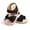 #03/Black, variant on Baby Toddler Infant Girls Boys Soft Open Toe Summer Sandals Flower Princess Flat Shoes 0-18Months