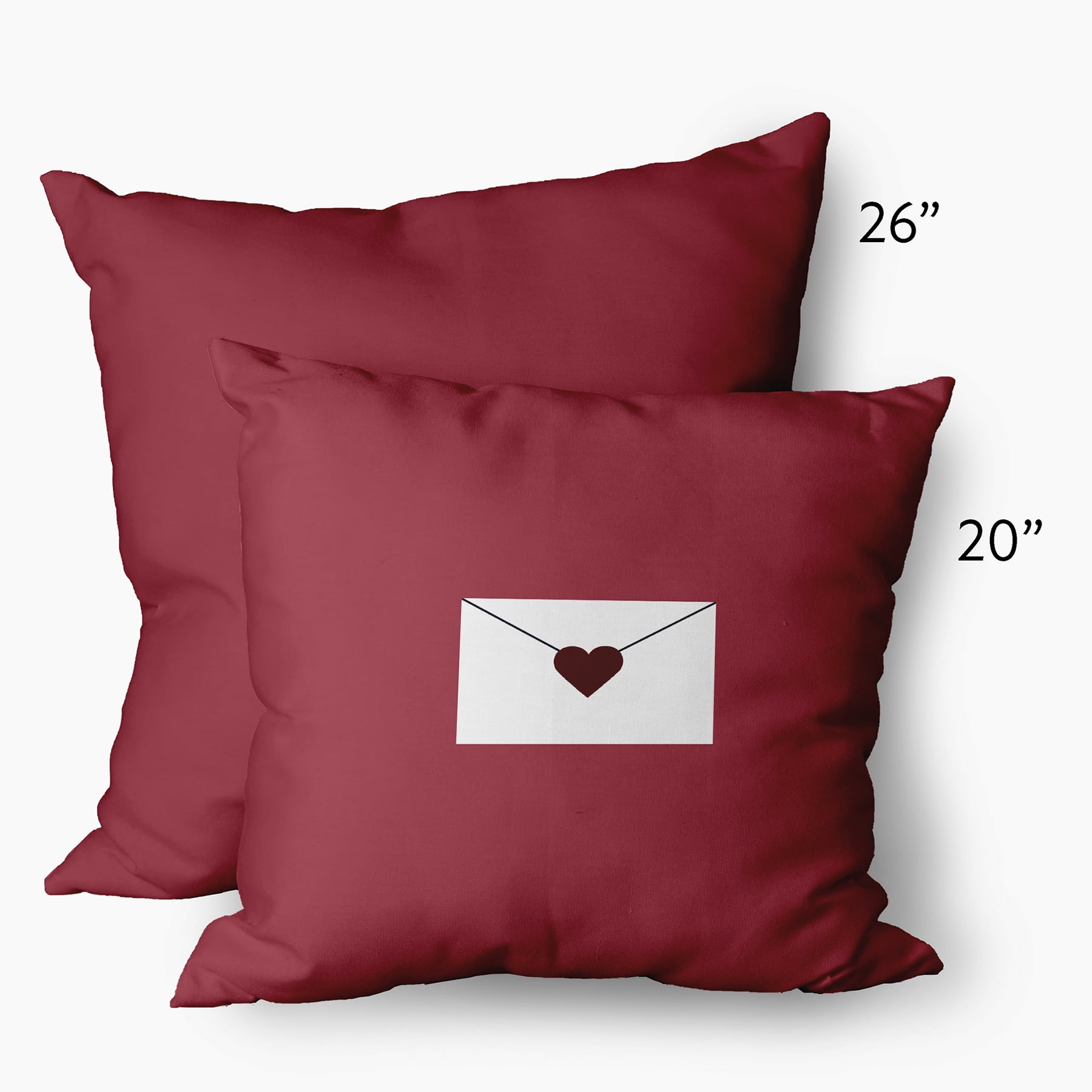Simply Daisy 20 inch Love Letter Valentines Indoor/Outdoor Throw Pillow