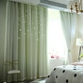 thumbnail image 3 of Curtains Blackout Star Hollow Curtain for Bedroom, Double Layer Curtains Nursery Cute Curtains, Kids Curtains for Girls, 3 of 6