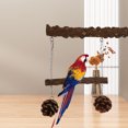thumbnail image 3 of Bird Standing Rod Wooden Parrot Stand Rod Bird Cage Interior Hanging Swing, 3 of 8