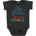 thumbnail image 3 of Inktastic My Great Grandma Loves Me for Grandson Boys or Girls Baby Bodysuit, 3 of 5