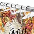 thumbnail image 6 of Shower Curtain 48"W x 72"L Welcome Fall Colorful Fruits Robin Basket Newspaper Texture Fabric Shower Curtains Set with Hooks Water Repellent Bathroom Curtains Machine Washable Bathroom Accessories, 6 of 6