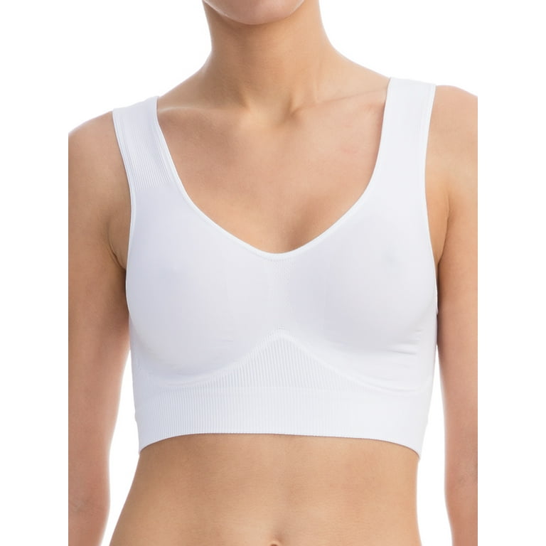 FarmaCell BodyShaper 618 (White, XXL) Elastic push-up bra wide shoulder top  band with breast support effect, 100% Made in Italy