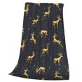 thumbnail image 3 of Bingfone Christmas Deers Print Flannel Fleece Blanket Throw Blanket For Bed,Sofa,Couch,Travel,Camping(40"X30"), 3 of 9