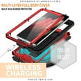 thumbnail image 3 of Allytech for Samsung Galxy S21 Ultra Case, S21 Ultra Waterproof Case with Built-in Screen Protector Dustproof Full Body Shockproof Heavy Duty Kickstand Case for Samsung Galaxy S21 Ultra 5G, Red, 3 of 7