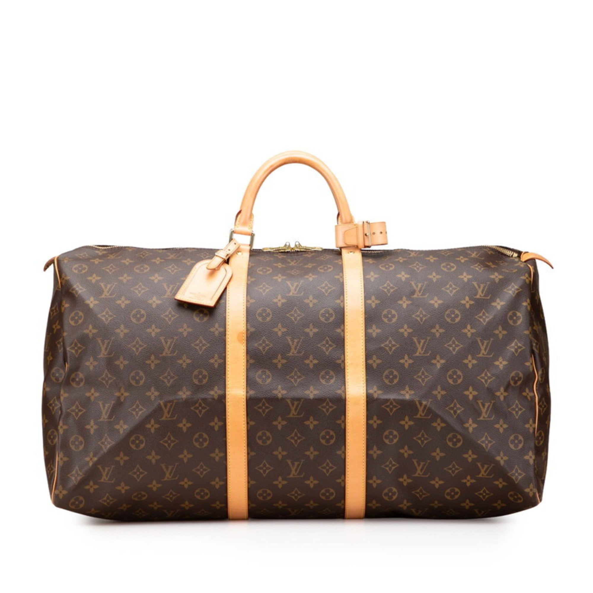 Pre-Owned Louis Vuitton Monogram Keepall 60 Boston Bag/Travel Bag M41422 Brown... (Good)