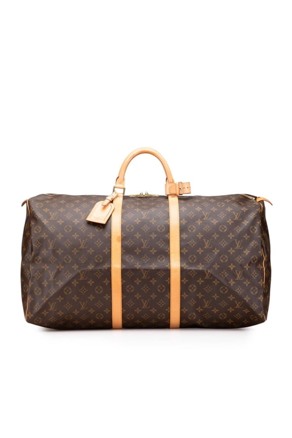 Pre-Owned Louis Vuitton Monogram Keepall 60 Boston Bag/Travel Bag M41422 Brown... (Good)