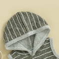 thumbnail image 5 of Okbabeha Newborn Baby Boy Girl Summer Clothes Outfit 0 3 6 9 12 18 Mohths Striped Sleeveless Hoodie Romper Jumpsuit infant Hooded Onesie Onepiece Overall, 5 of 7