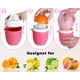 thumbnail image 4 of Exprimidor manual de cítricos Lechin Lemon Press con forma de limón y dos opciones de prensado para diferentes frutas (rosa), 4 of 6