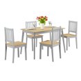 thumbnail image 4 of Gymax 5PCS Dining Table and 4 Chairs Set w/ Wooden Legs Home Kitchen Furniture, 4 of 10