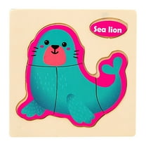 MeetYTOYS Wooden Puzzles, Ocean Animal Jigsaw Puzzles Montessori Toys Learning Educational Christmas Birthday Gifts