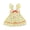 Yellow Retro, variant on Oodles Pink Striped Cherries Pleated Tennis Spring Dog Dress, Small