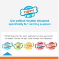 thumbnail image 4 of Nylabone Puppy Teething and Soothing Chew Toy - Puppy Chew Toys for Teething - Puppy Supplies - Chicken Flavor, Pink, X-Small/Petite (1 Count), 4 of 5
