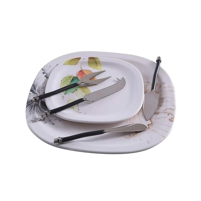 Classy R US LLC Cheese knives set of 4 (Stainless Steel, curved handle)