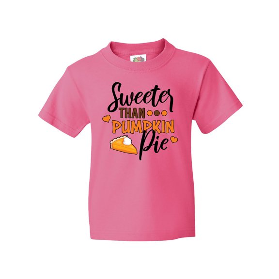 Inktastic Thanksgiving Sweeter Than Pumpkin Pie Youth T-Shirt