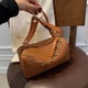 thumbnail image 2 of Moda mujer PU cuero Lychee axila bolsos Casual cadena bolsos (marrón) Tmvgtek Oficina Multiescena Multifunción, 2 of 9