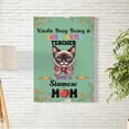 thumbnail image 2 of Kinda Busy Being Kindergarten Teacher and Siamese Mom Vertical Matte Canvas Poster Cat Lover Kitten Owner Gifts Wall Art Home Decor - 02005, 2 of 5