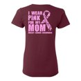 thumbnail image 1 of Awkward Styles Breast Cancer Awareness T-Shirt I Wear Pink For My Mom T Shirts for Women Back Print, 1 of 4