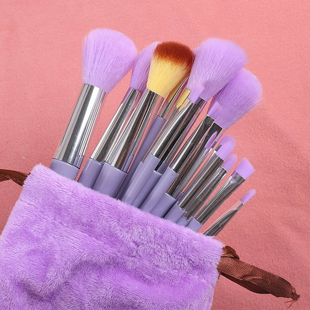 Pisexur Belleza Maquillaje Set para principiantes: 13 brochas de maquillaje portátiles, suaves, para polvos, colorete, sombras de ojos y cosméticos.para mujeres y hombres