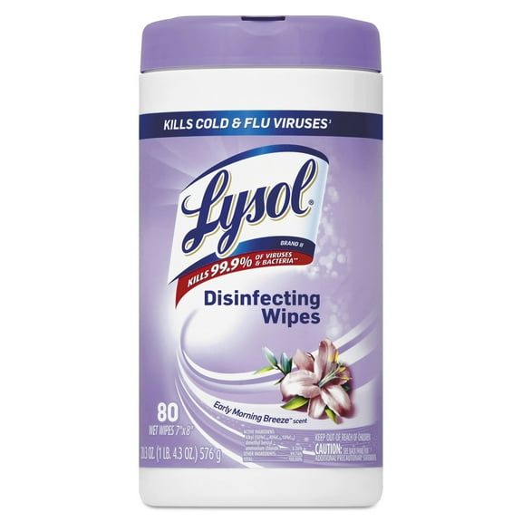 (6 pack) Lysol® Disinfecting Wipes - Early Morning Breeze 6/80 count