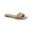Beige, variant on INC Womens Partee Faux Leather Slip On Slide Sandals