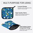 thumbnail image 3 of Yayeee Oven Mitts and Pot Holder Set of 2 Heat Resistant Kitchen Gloves Baking Hot Pad, Blue Abstract, 3 of 5