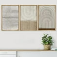 thumbnail image 3 of PixonSign Framed Wall Art Set Grunge Circle Polygon Collage Abstract Geometric Cozy Neutral Prints Minimalism Modern Art Decorative Boho for Living Room, Bedroom, Office -24"x36"x3 Natural, 3 of 5